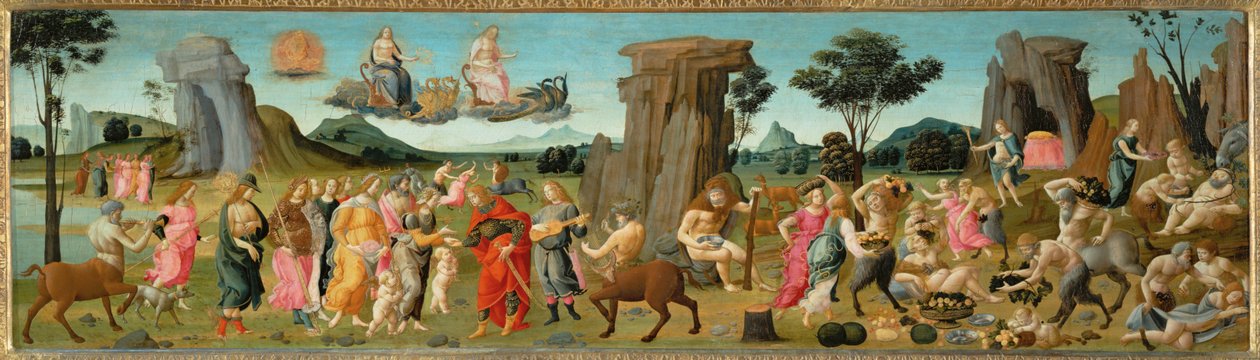 Svatba Thetis a Pélea, rodičů Achillea... od Bartolomeo di Giovanni