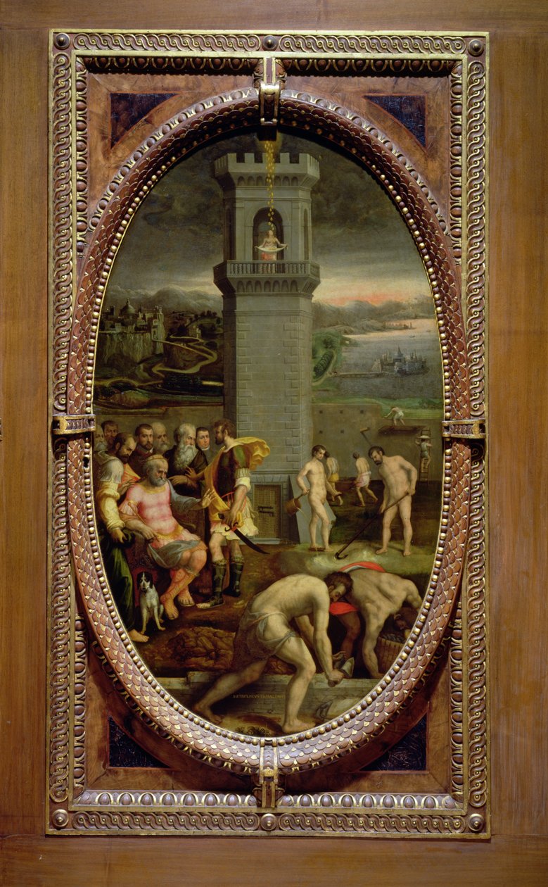 Danae, 1572 (olej na břidlici) od Bartolomeo di Mariano Traballesi