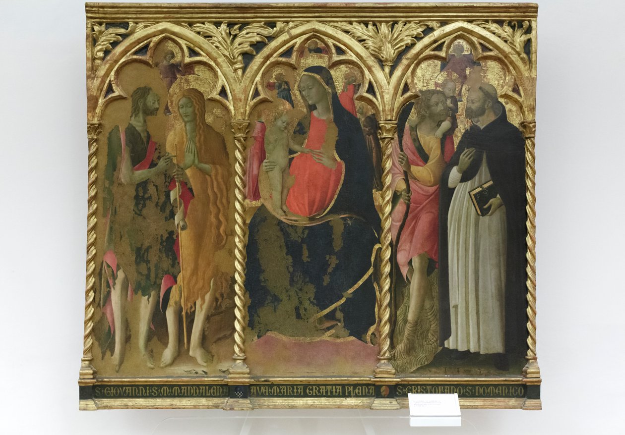 Madona s dítětem a svatými Janem Křtitelem, Marií Magdalenou od Bartolomeo di Tommaso da Foligno
