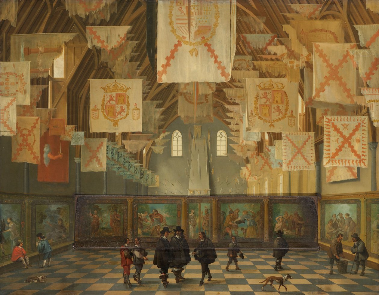 Ridderzaal z Binnenhofu během Velkého sněmu v roce 1651, od Bartolomeus van Bassen