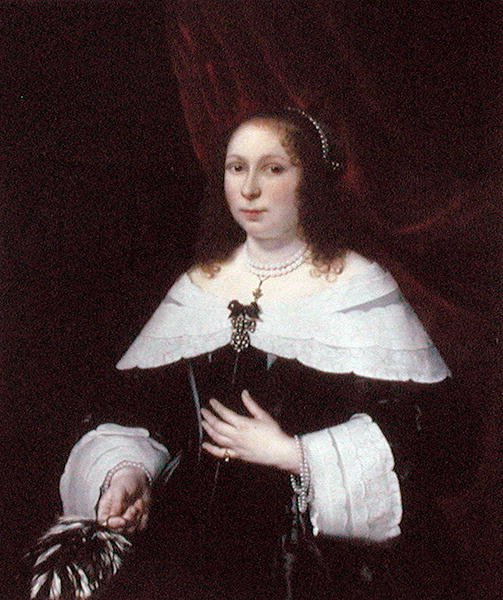 Dáma v černém, cca 1640 (olej na plátně) od Bartolomeus van der Helst