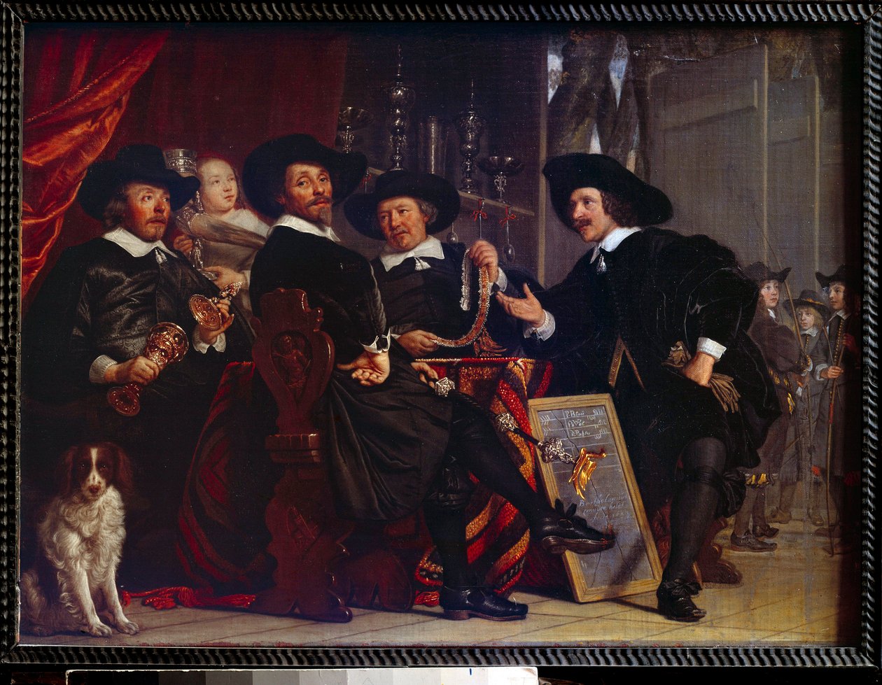 Les syndics des arbaletriers de San Sebastian a Amsterdam Malba Bartholomea Van der Helsta (1613-1670) od Bartolomeus van der Helst