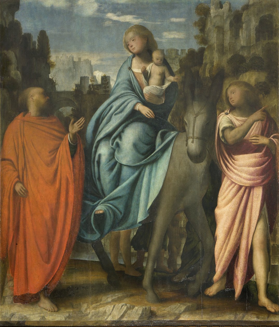 Útěk do Egypta, kolem 1520-22 od Bartolommeo Suardi Bramantino