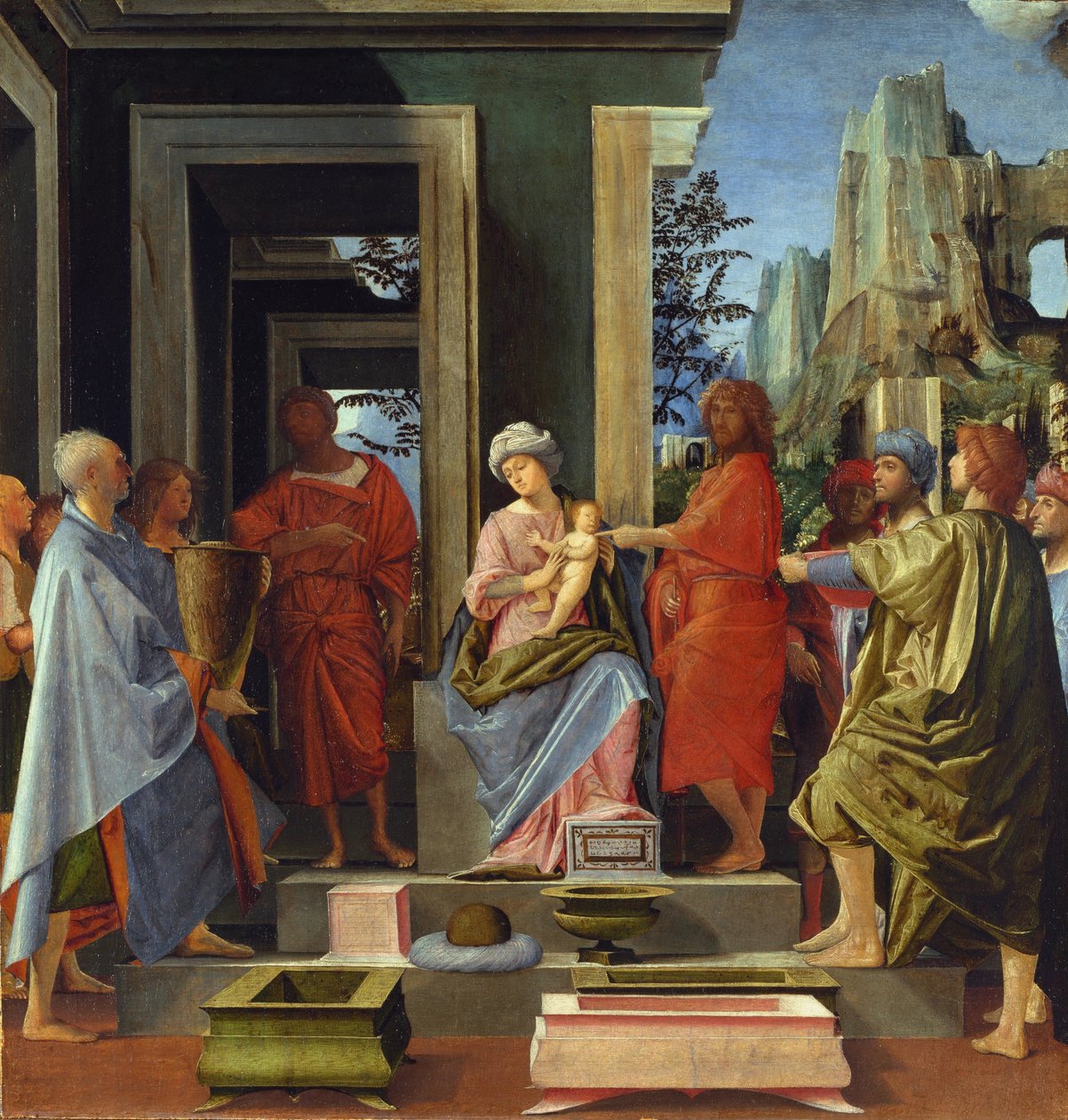 Klanění králů, cca 1500 od Bartolommeo Suardi Bramantino