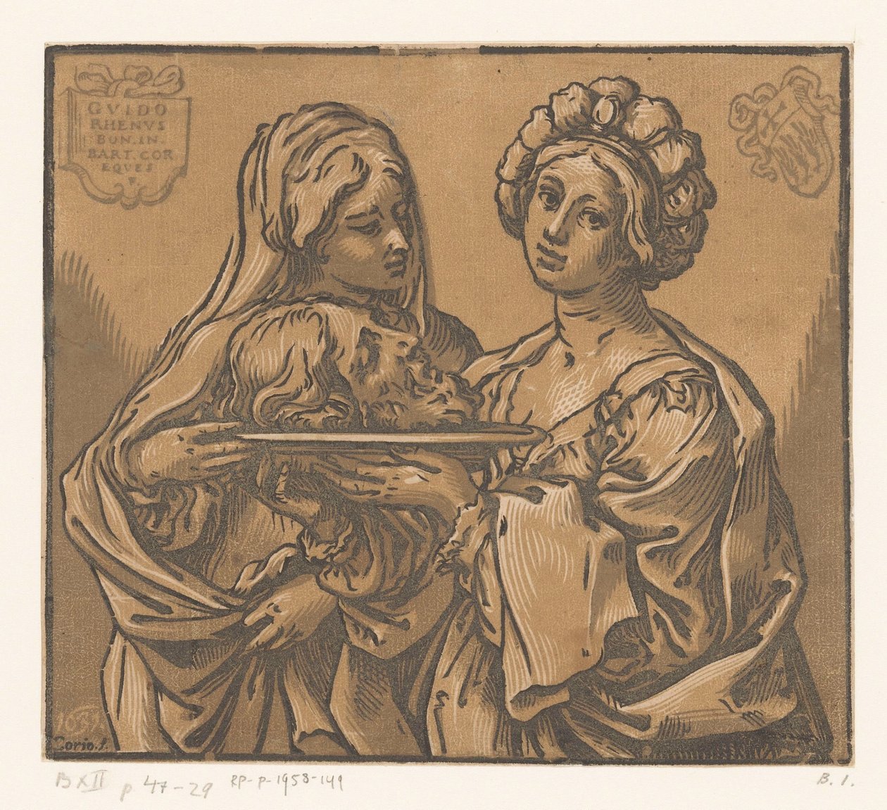 Herodias a Salome s hlavou Jana Křtitele od Bartolommeo Coriolano