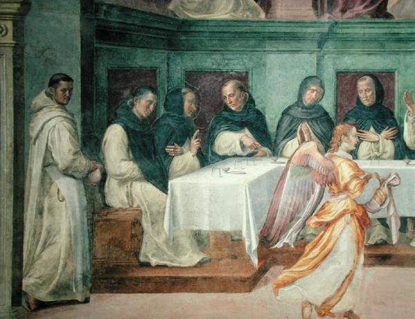 Poslední večeře z refektáře San Marco (freska) (detail 43920) od Bartolommeo Sogliani