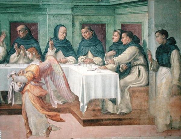 Poslední večeře z refektáře San Marco (freska) (detail 43920) od Bartolommeo Sogliani