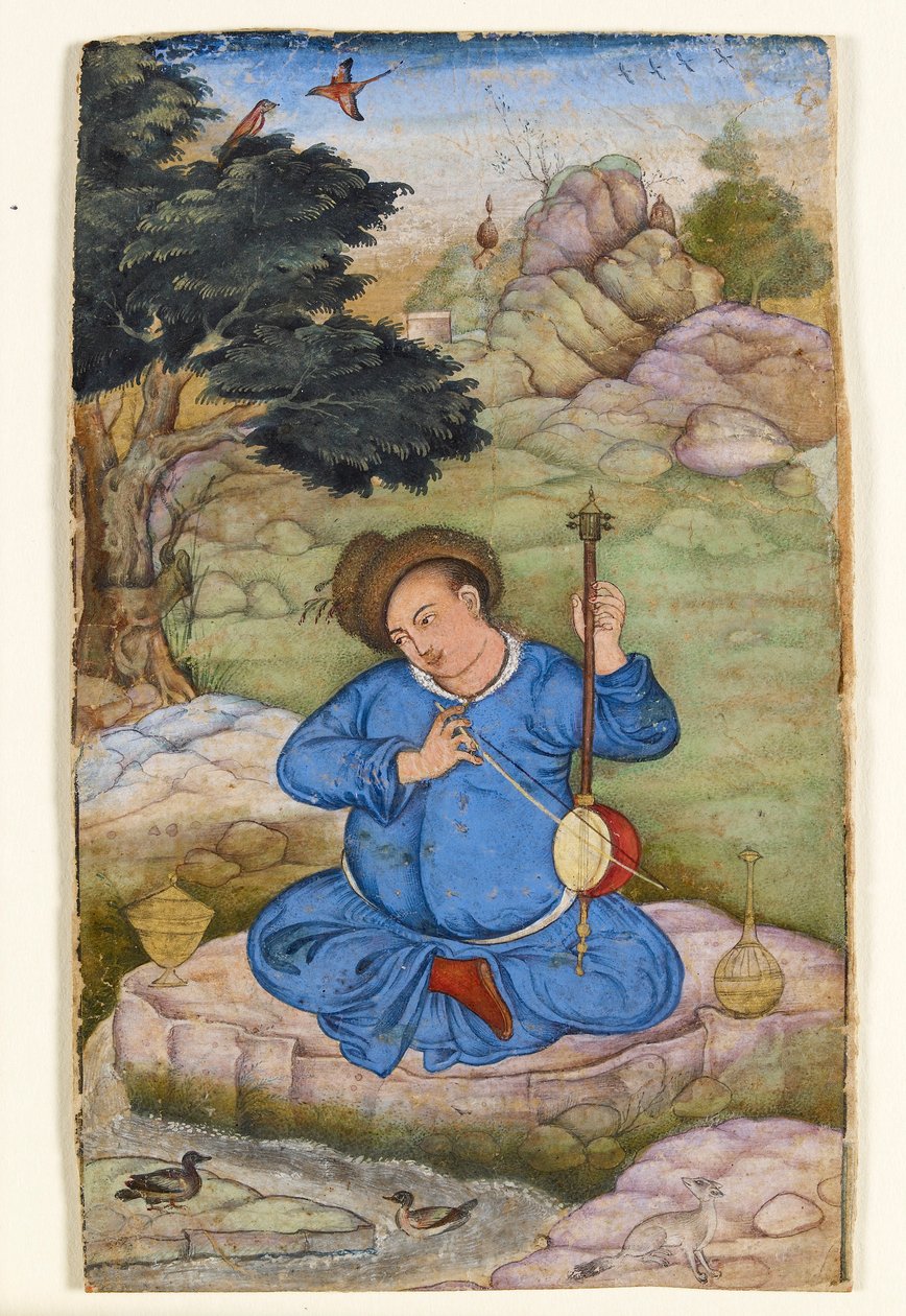 Hudebník v krajině, 1575-1580 od Basawan