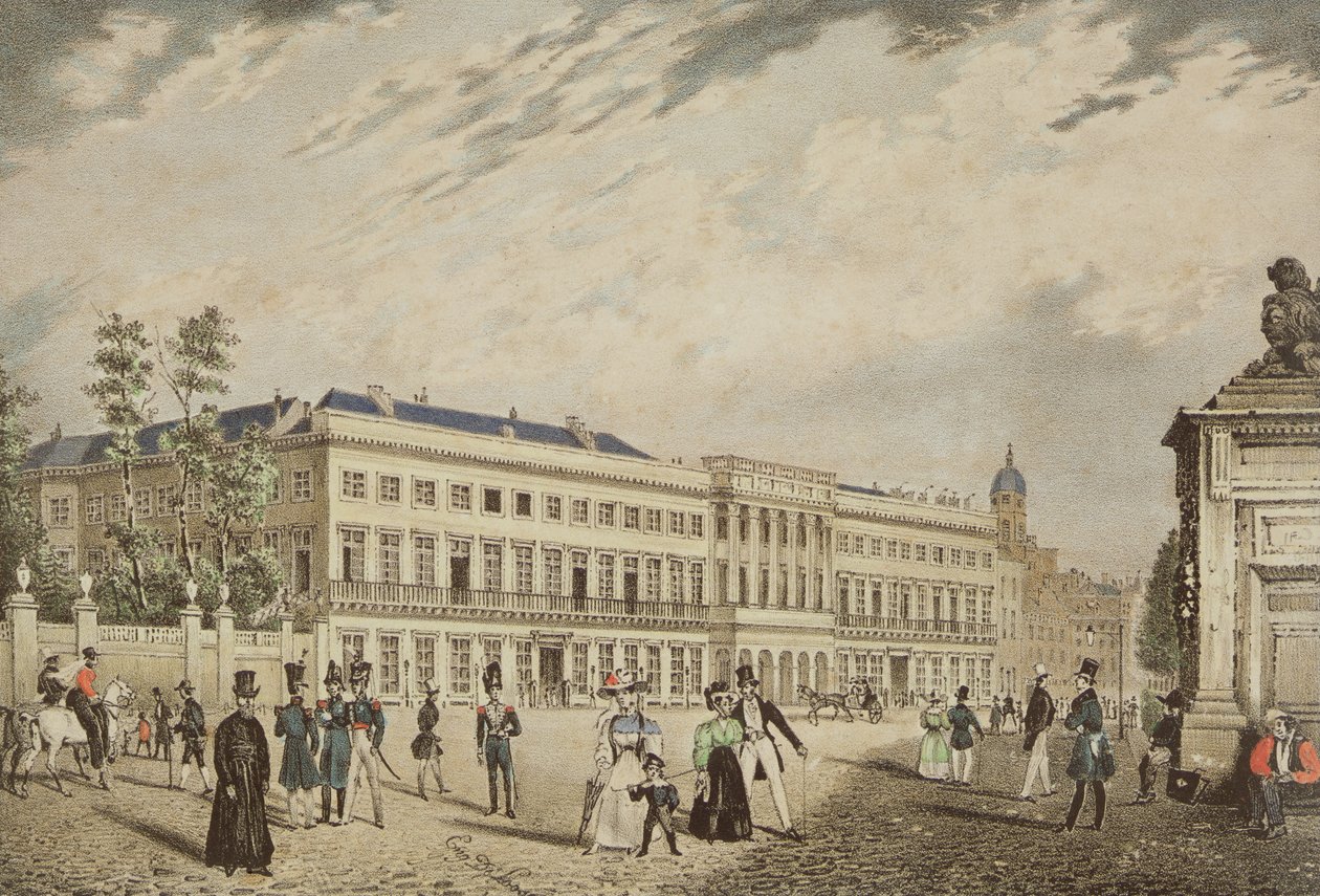 Pohled na královský palác, Brusel, c.1830 od Basile de Loose