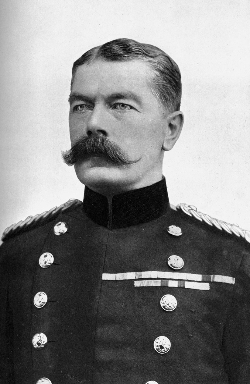 Field Marshall Earl Kitchener, britský ministr zahraničí pro válku, první světová válka, 1914. od Bassano Studio