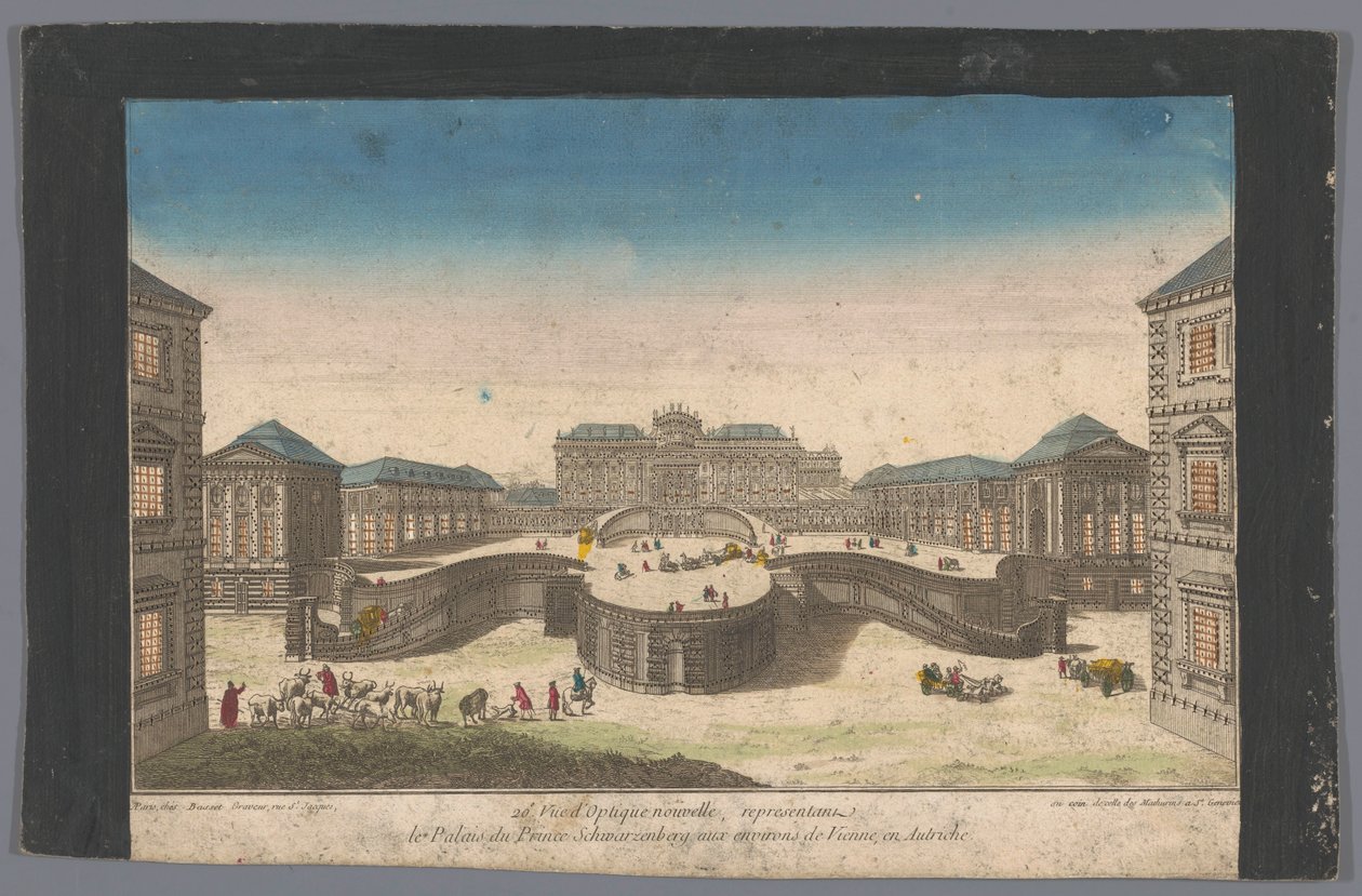 Pohled na palác Schwarzenberg poblíž města Vídně 20. Vue d