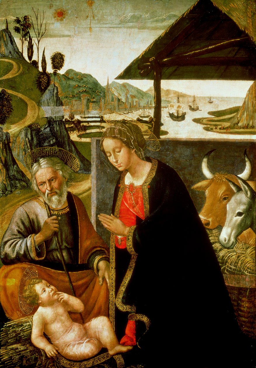 Narození Páně, cca 1490 (panel) od Bastiano Mainardi