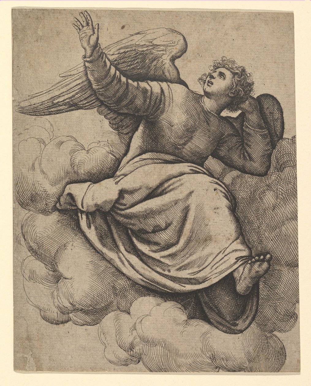 Anděl sedící na oblaku, ca. 1560. od Battista Franco Veneziano