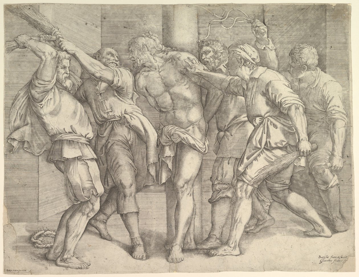 Flagellation, ca. 1552-61. od Battista Franco Veneziano