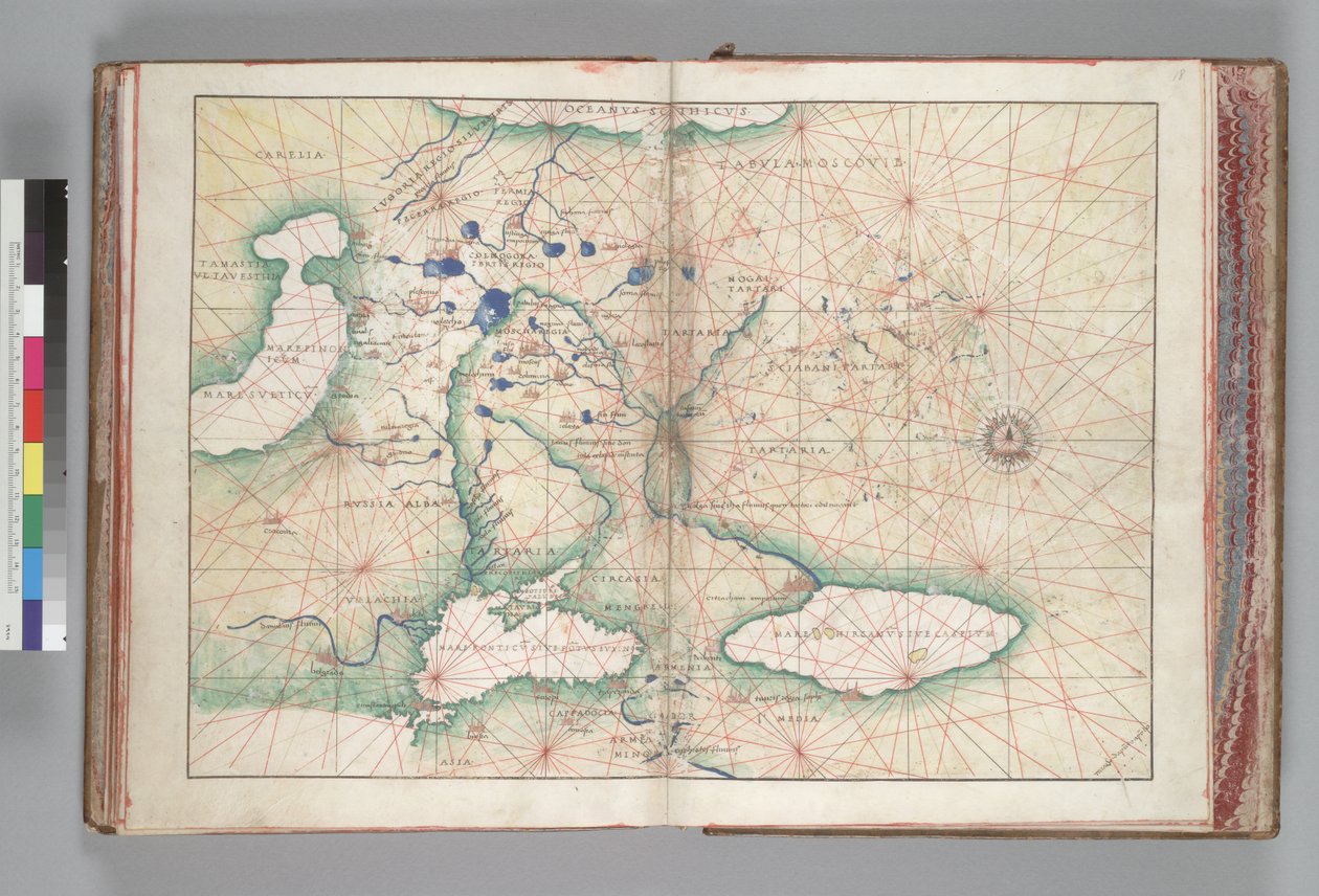 Mapa Ruska od Battista Giovanni Agnese