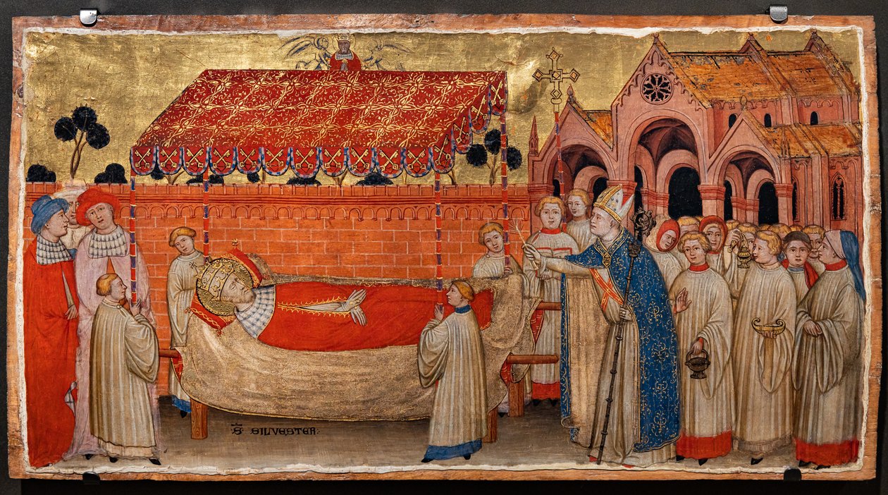 Smrt sv. Silvestra (tempera na panelu) od Battista da Vicenza