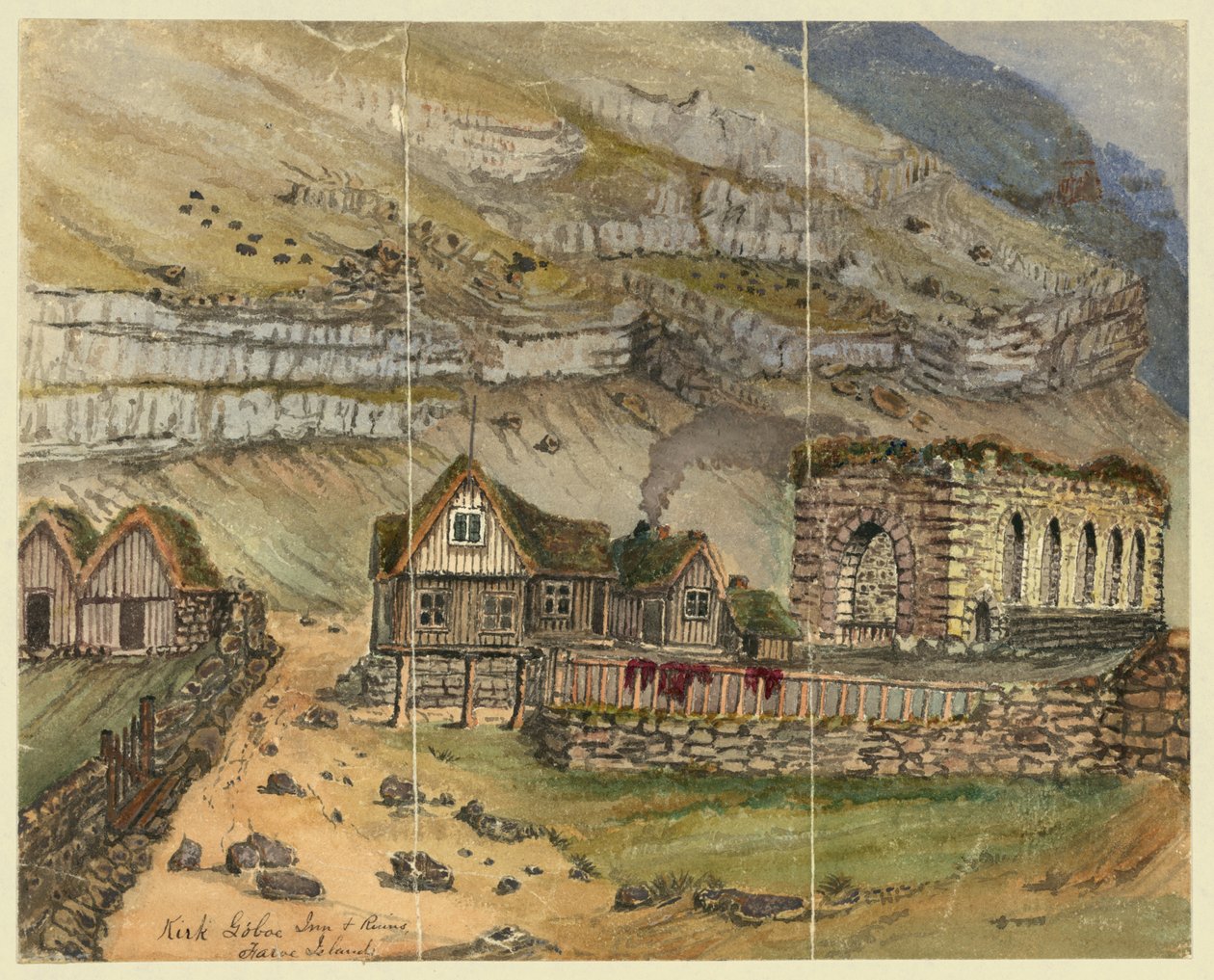Kirk G boe Inn a ruiny Faerského ostrova od Bayard Taylor