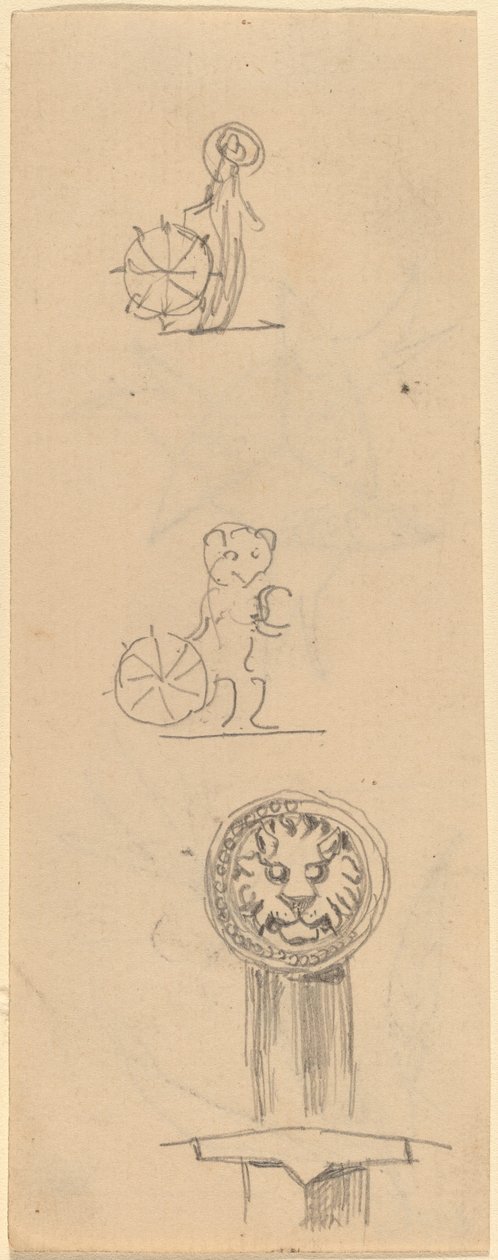 List náčrtů [recto] od Beatrice Godwin Whistler
