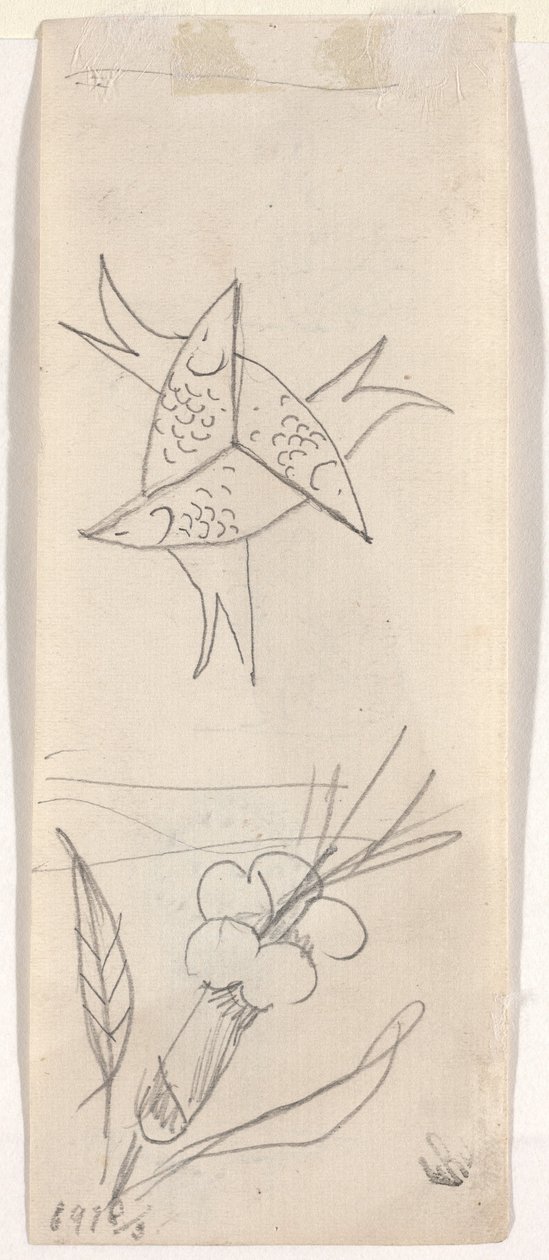 List náčrtů [verso] od Beatrice Godwin Whistler