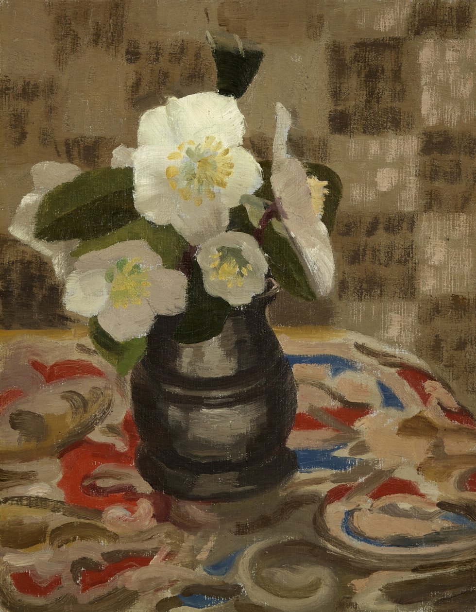 Vánoční růže (olej na plátně) od Beatrice H. Budgett
