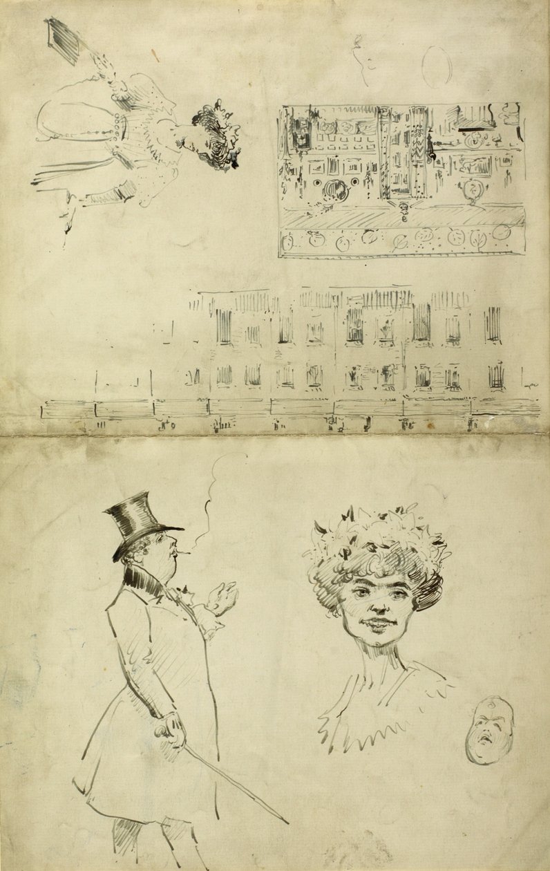 Karikatury Oscara Wilda, 1882-84 od Beatrix Whistler
