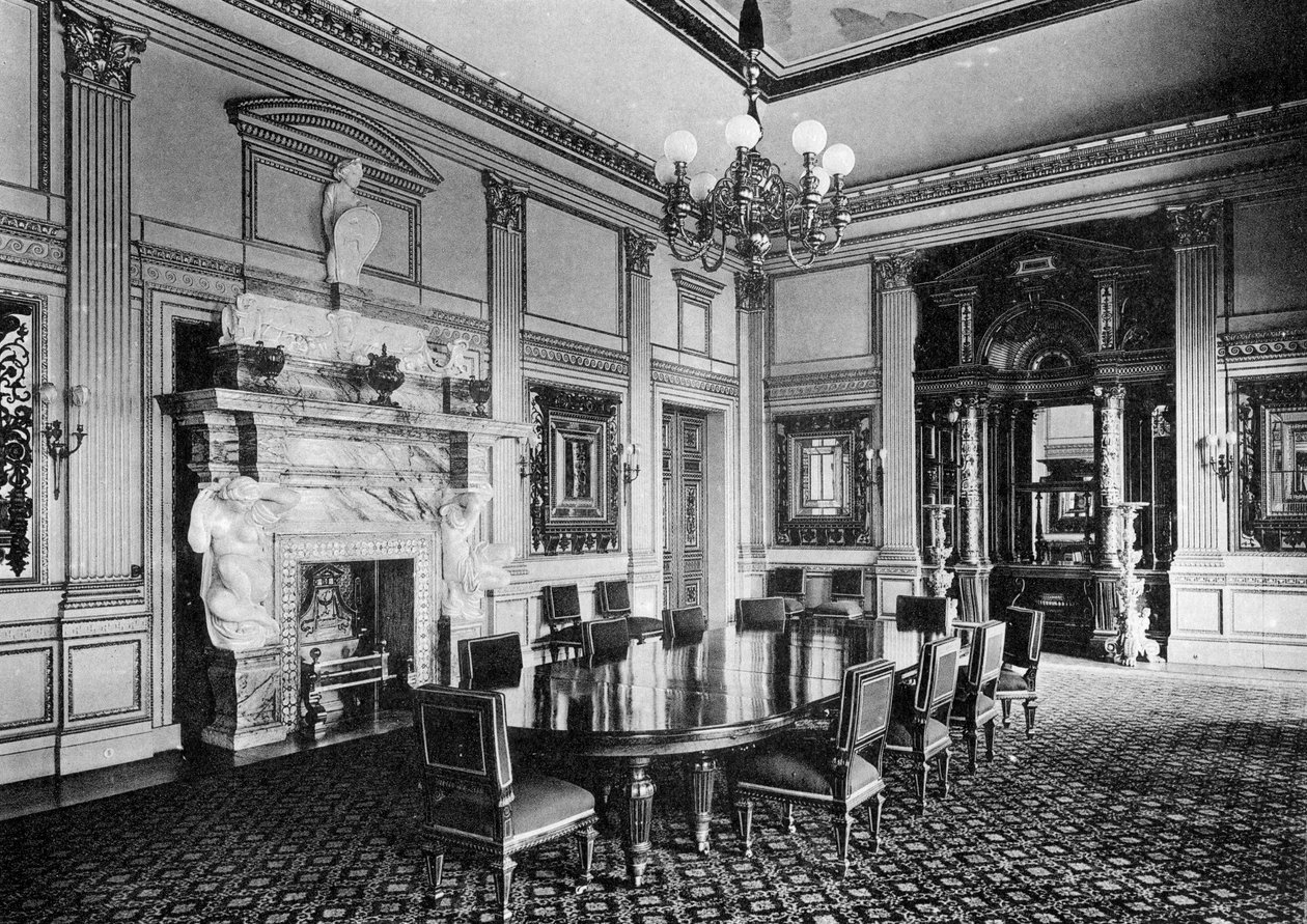 Jídelna, Dorchester House, 1908. od Bedford Lemere and Company