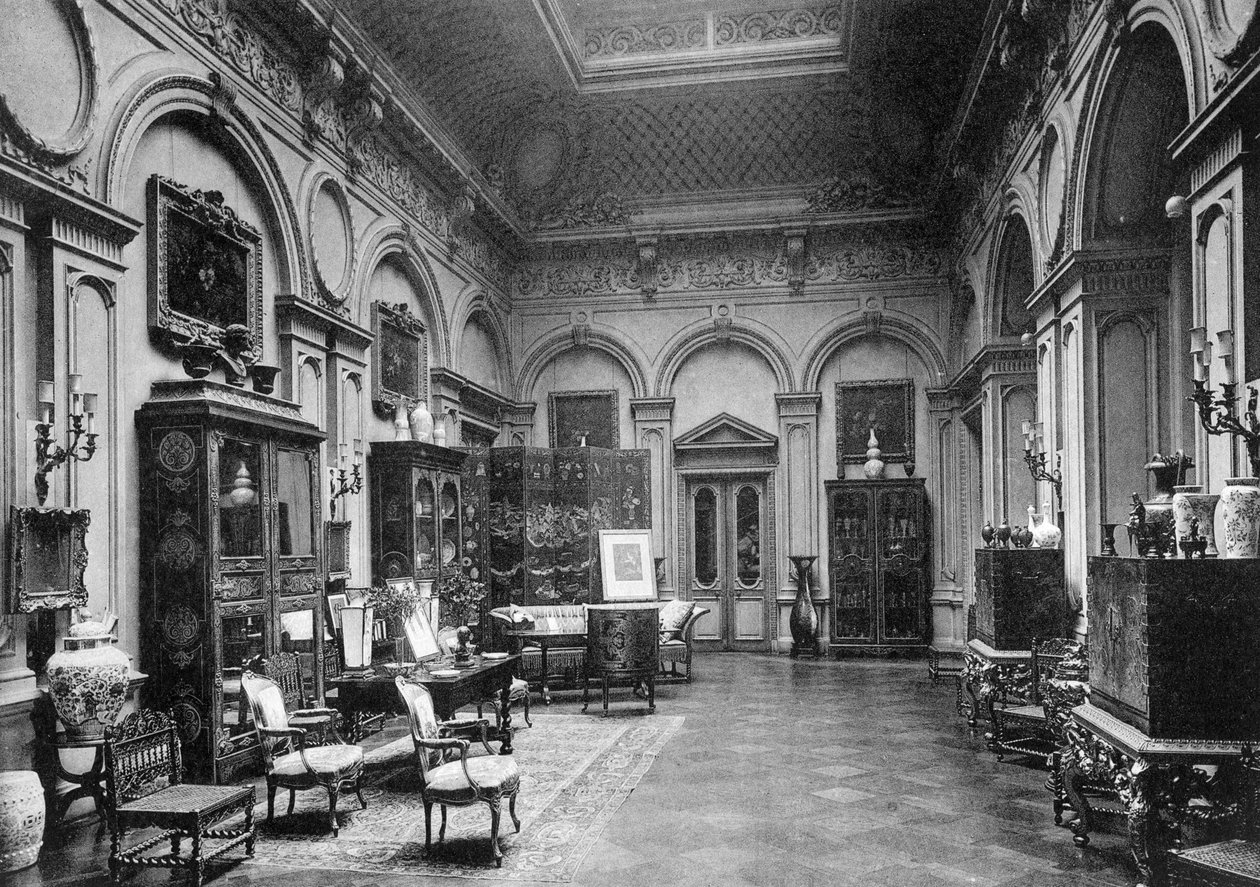 Salon, Montagu House, 1908. od Bedford Lemere and Company