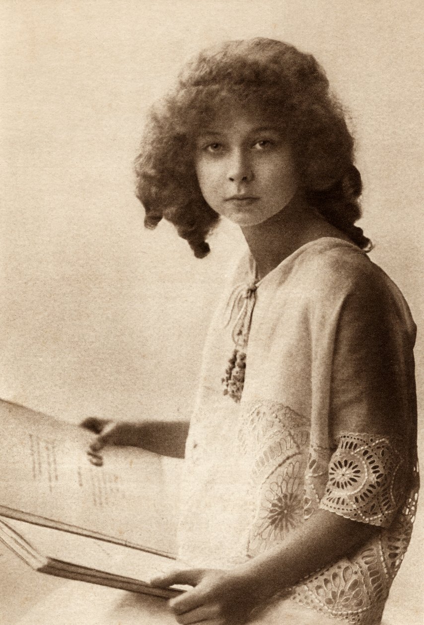 Belgická princezna Marie José z dětské knihy princezny Marie-Josés, vydané v roce 1916 od Belgian Photographer