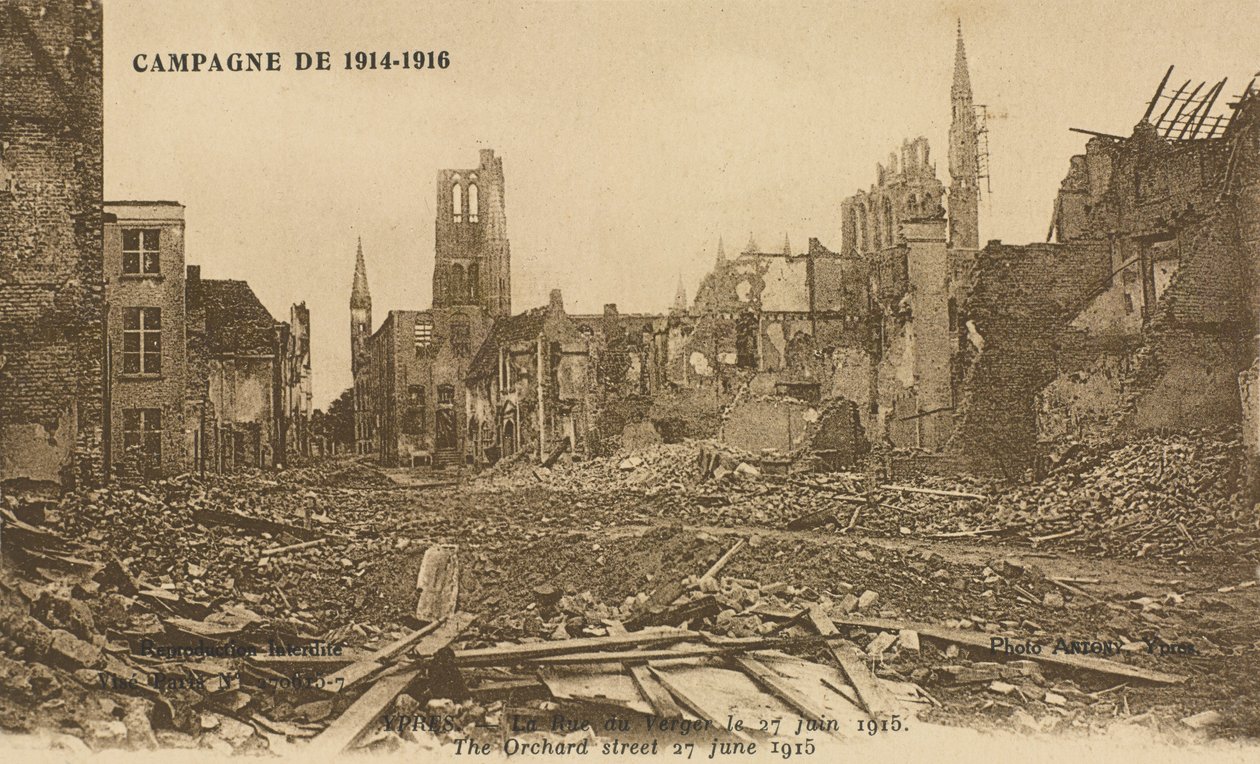 Rue de Verger, 27. června 1915 od Belgian Photographer