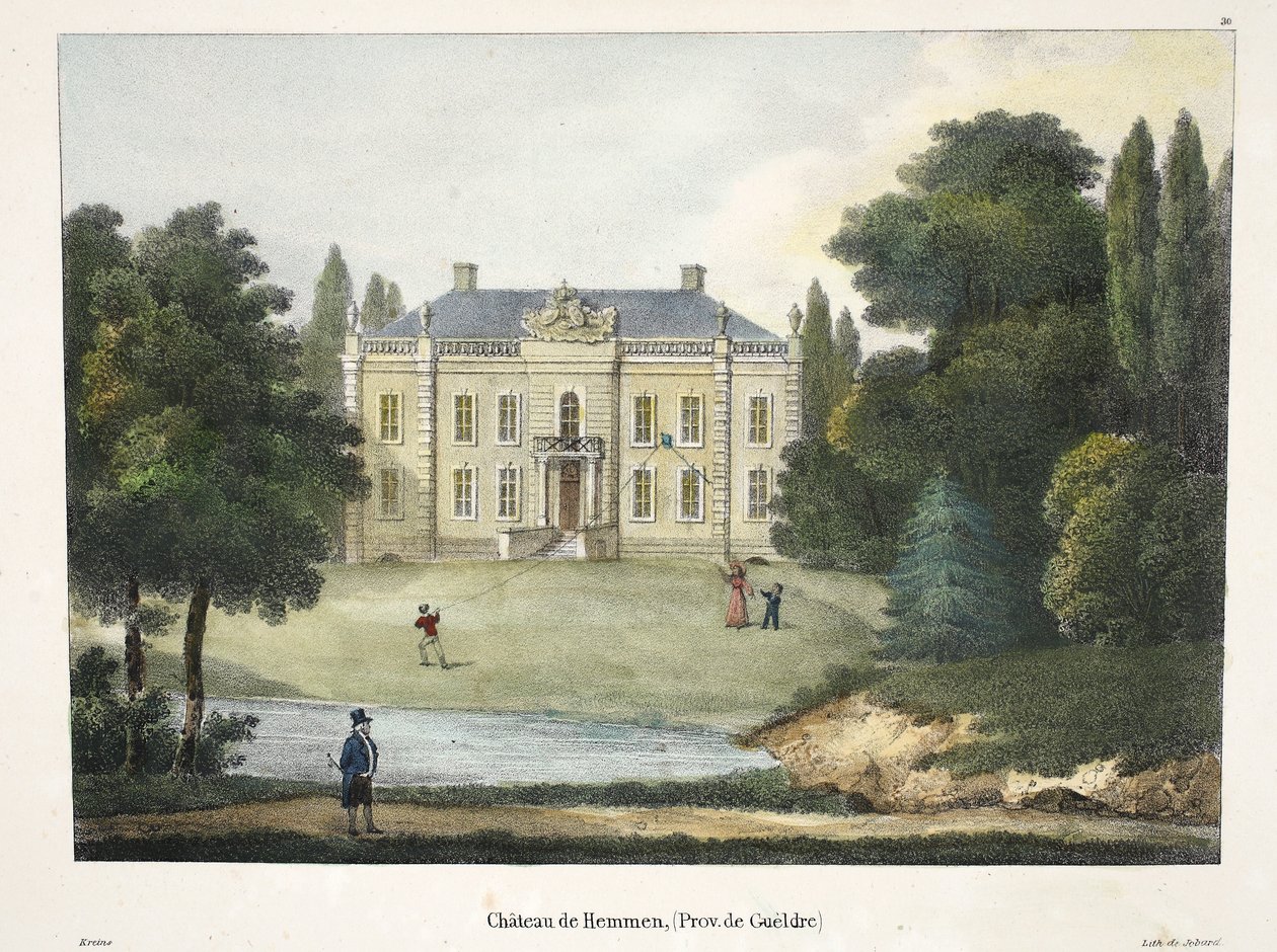 Hrad Hemmen, kolem roku 1895 (fotochrom) od Belgian School