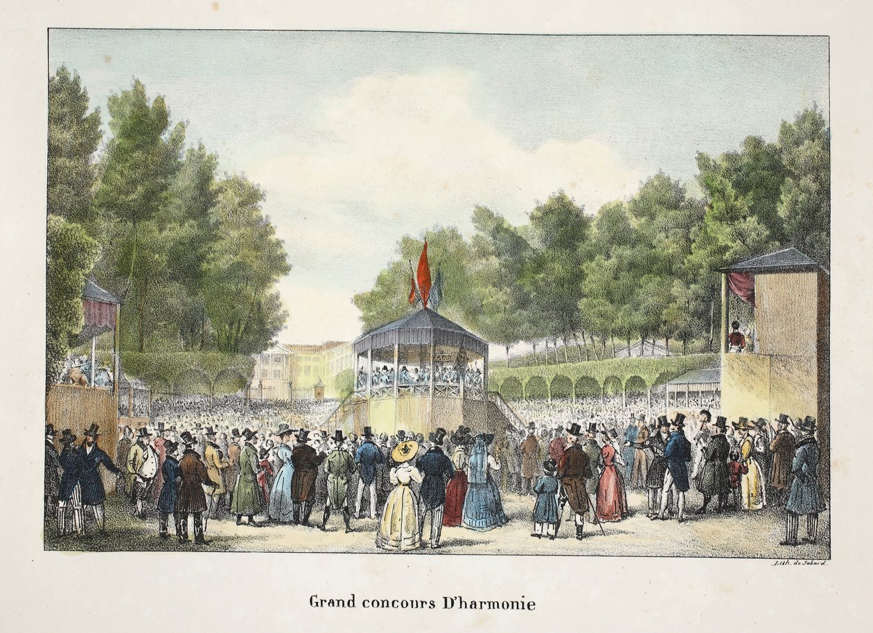 Grand Concours Dharmonie, kolem roku 1895 (fotochrom) od Belgian School