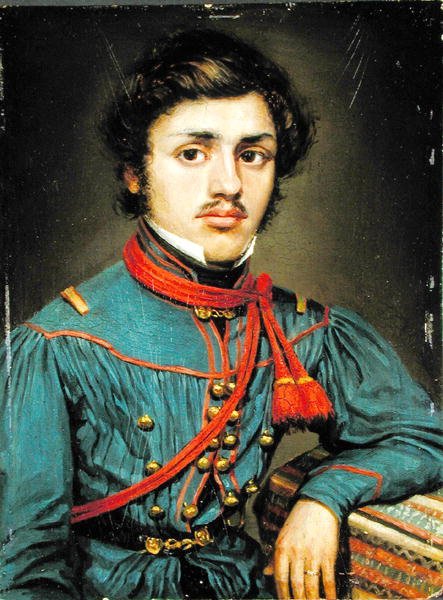 Jean-Baptiste Genie (1809-1882) dobrovolník z Louvain v roce 1830 (olej na panelu) od Belgian School