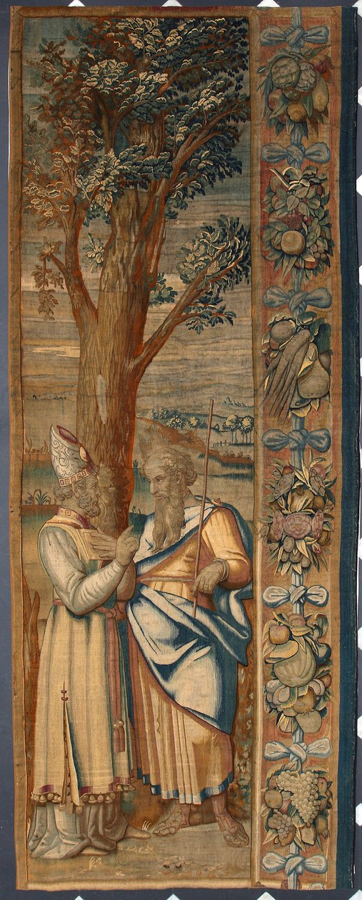 Moise et Jethro Tapiserie od Dionýsa Martenze podle kartonů Luky Cambiasa (1527-1584) a zhotovená v bruselských manufakturách 1561-1564 Dim. 390x585,5 cm Ženeva, Musei di Strada Nuova od Belgian School