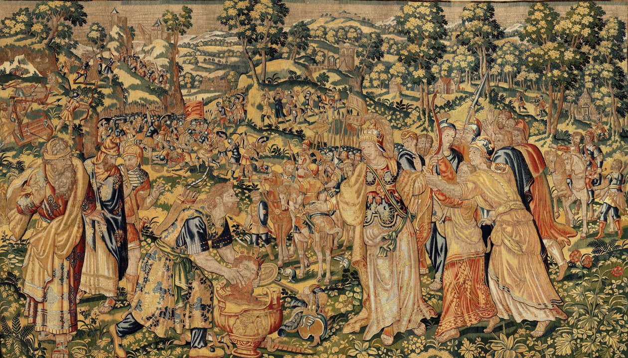 Příběh Cyruse II. Velikého, kolem roku 1590 (tapisérie) od Belgian School