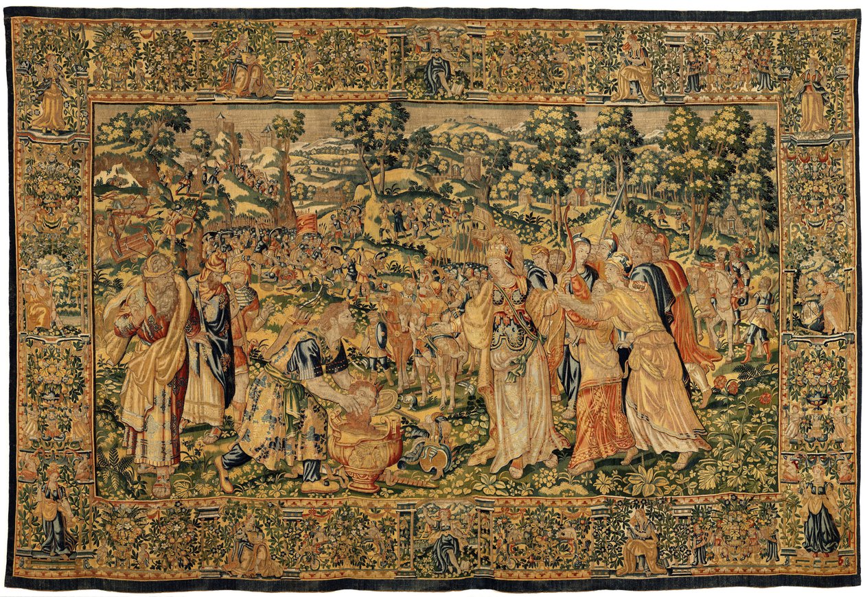 Příběh Cyruse II. Velikého, kolem roku 1590 (tapisérie) od Belgian School