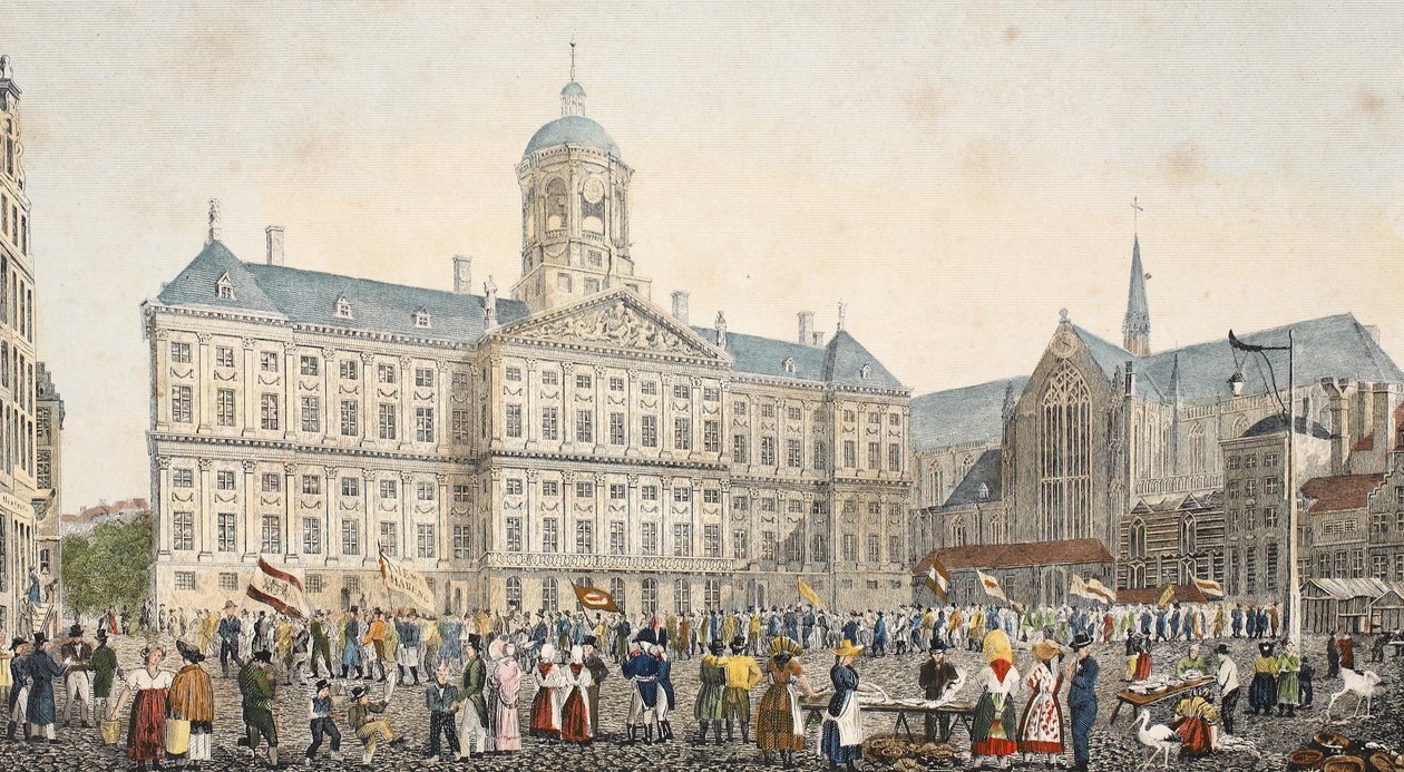 Pouliční scéna, cca 1895 (fotochrom) od Belgian School