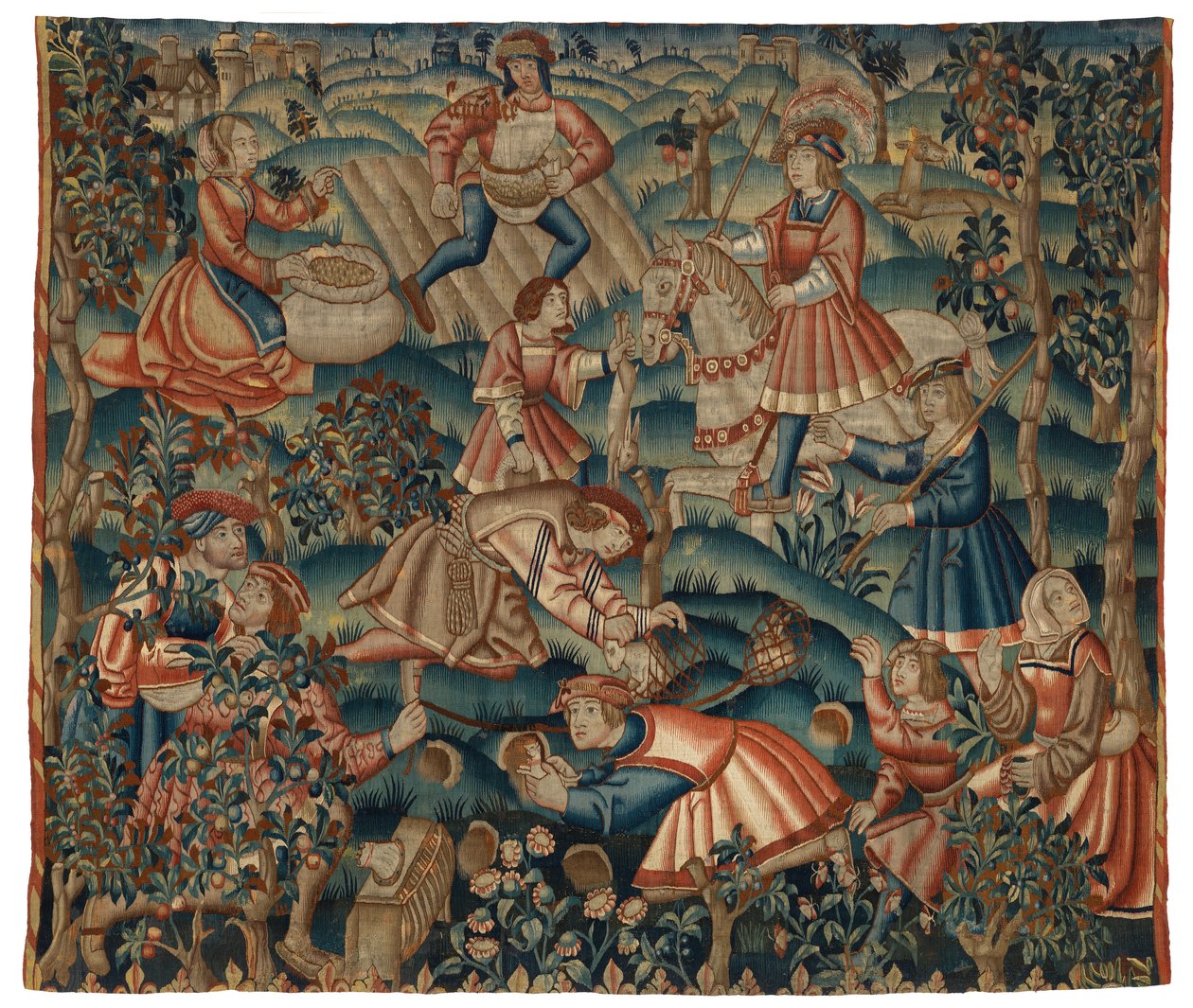 Tapiserie, měsíc září, možná z Flander od Belgian School