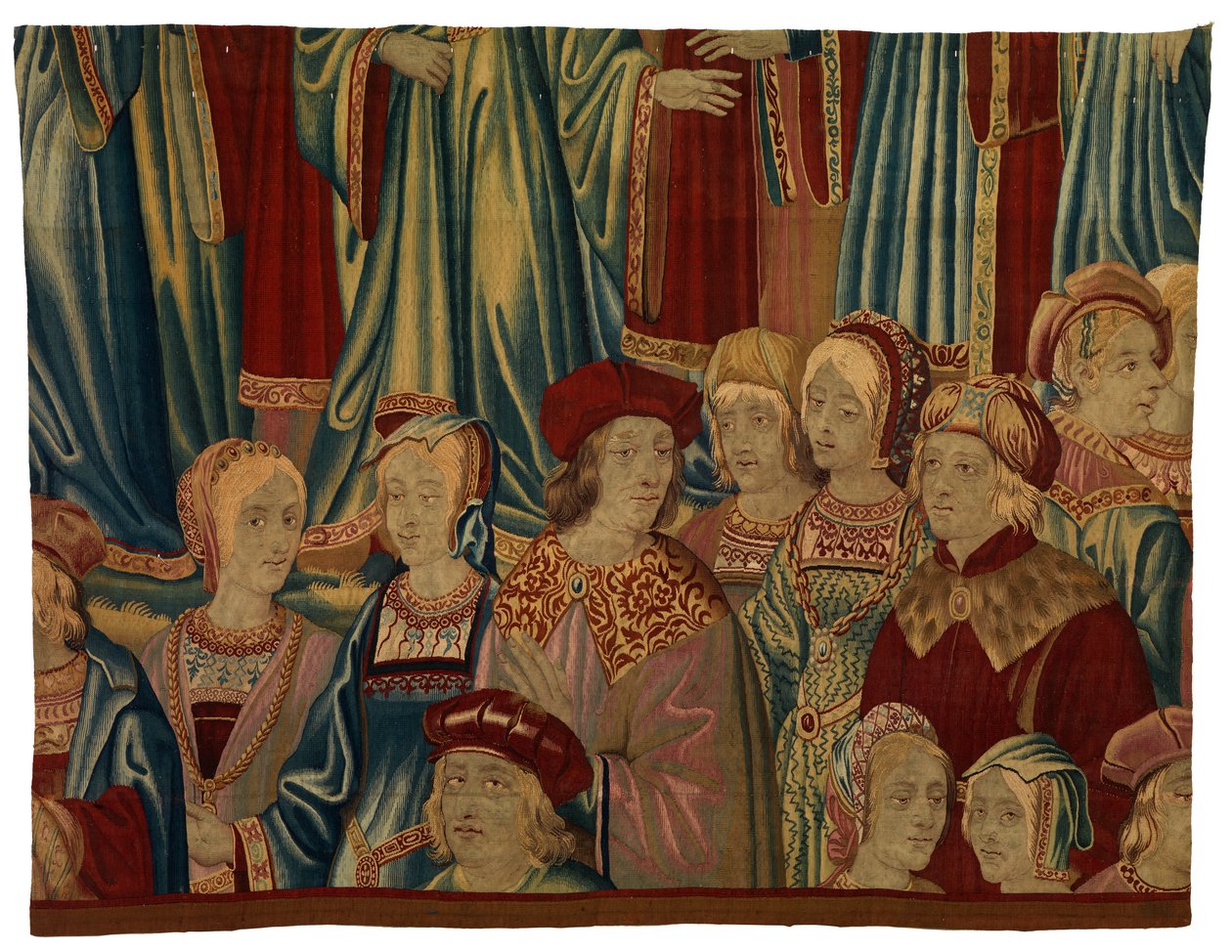 Fragment tapiserie, Comtiers, vyrobený v Bruselu, Belgie, cca 1520 (vlna a hedvábí) od Belgian School