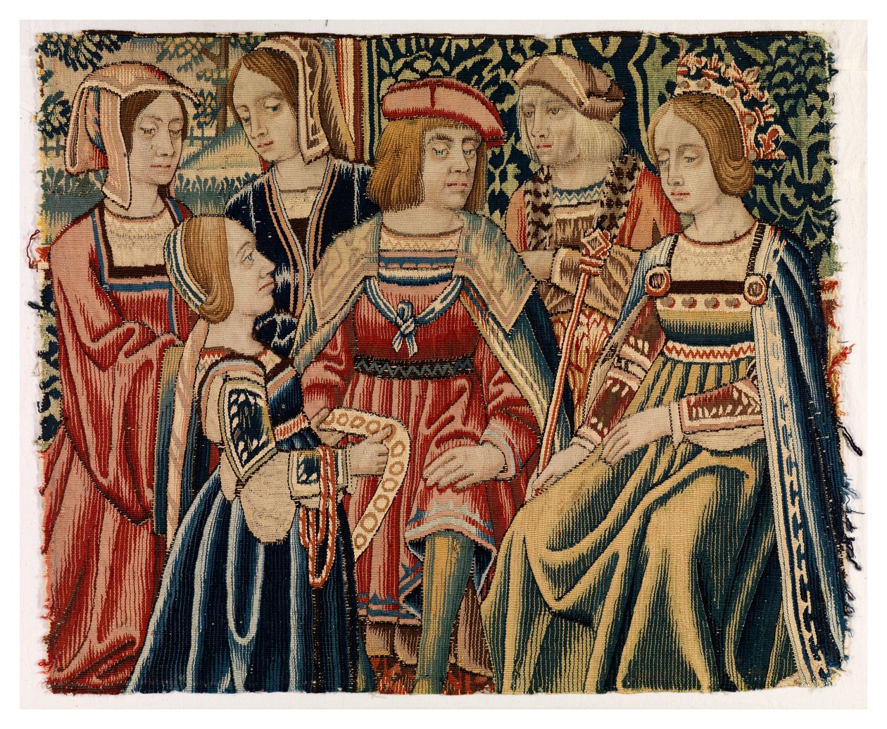 Fragment tapiserie zobrazující svatbu Ludvíka XII. s Annou Bretaňskou z Bruselu od Belgian School