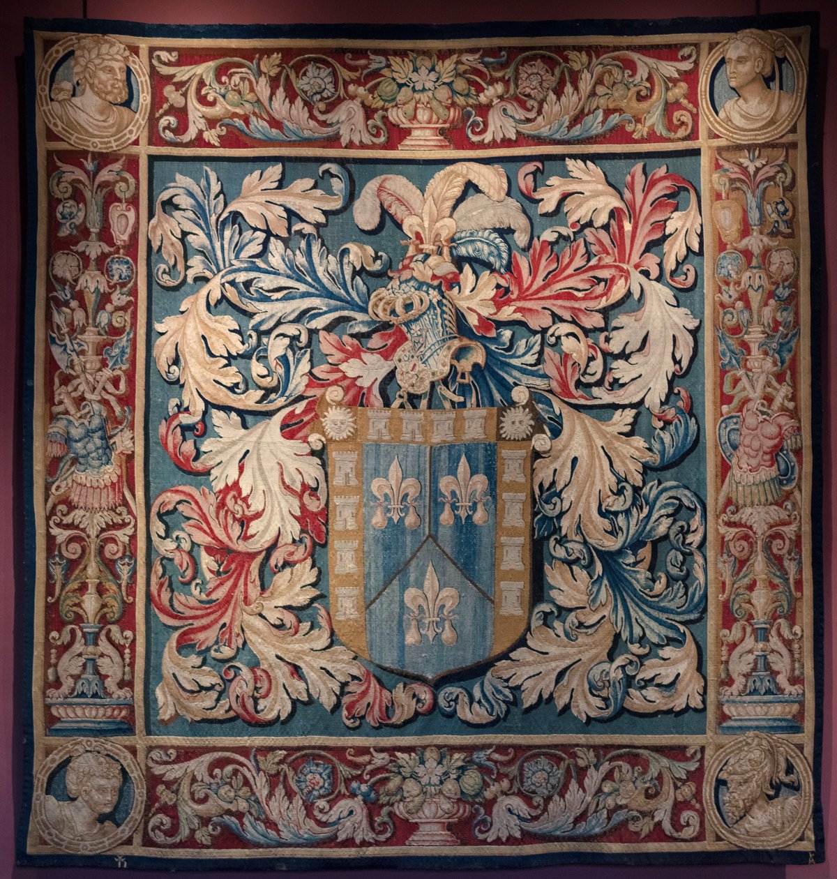 Gobelín s rodovým erbem De Nagera. Mistr AL. Cca 1550 (tapisérie) od Belgian School