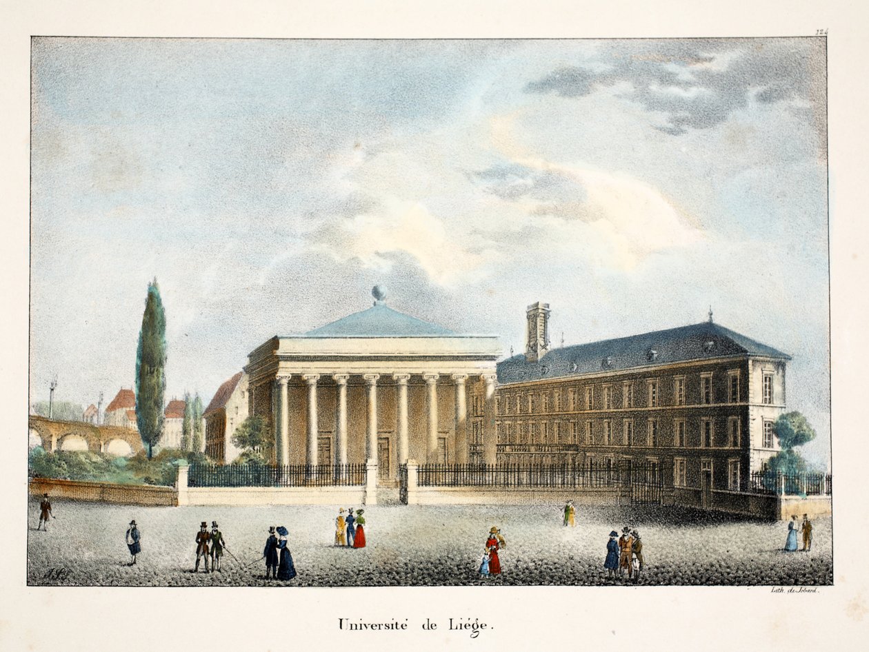 Univerzita v Lutychu, kolem roku 1895 (fotochrom) od Belgian School