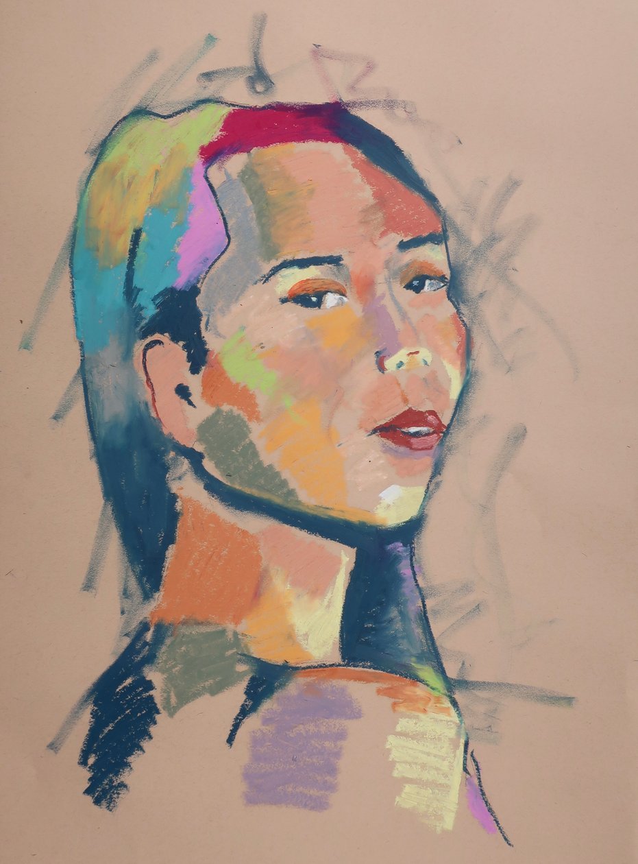 Barevná studie 14, 2023 (pastel na papíře) od Ben Benet