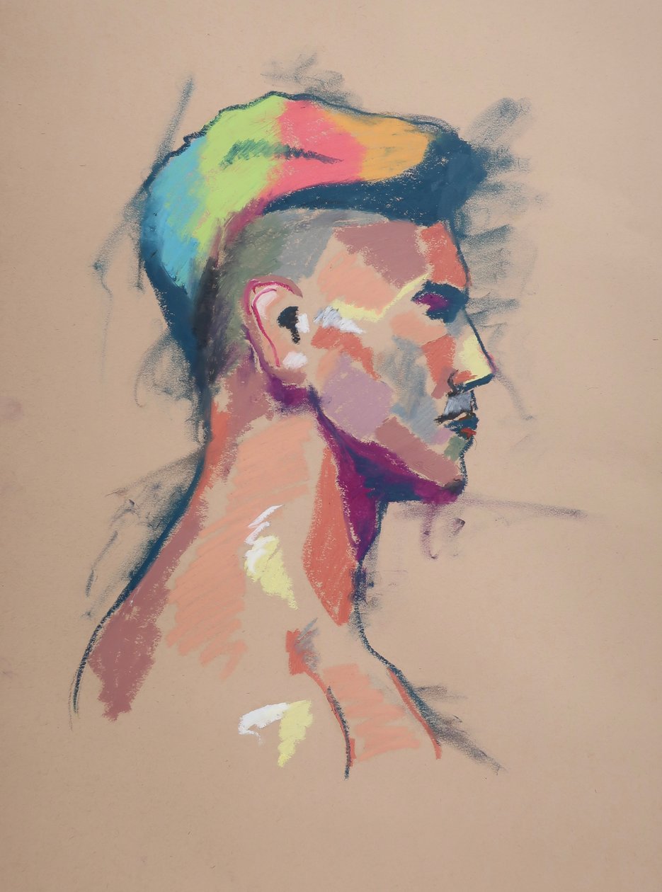 Barevná studie 19, 2023 (pastel na papíře) od Ben Benet