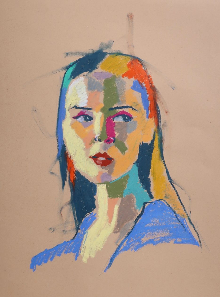 Barevná studie 20, 2023 (pastel na papíře) od Ben Benet