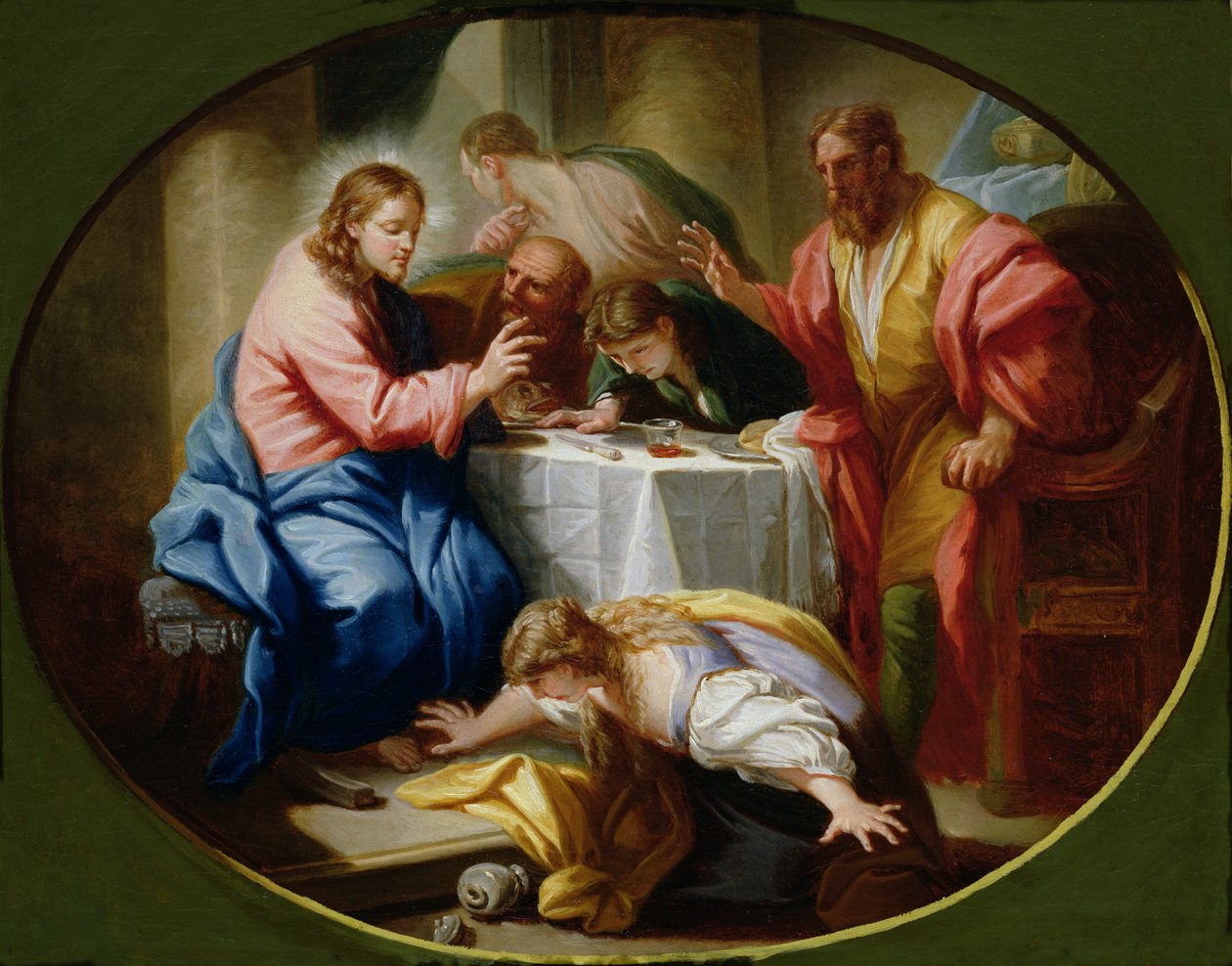 Kristus a Marie Magdalena na hostině Šimona Farizea od Benedetto Luti