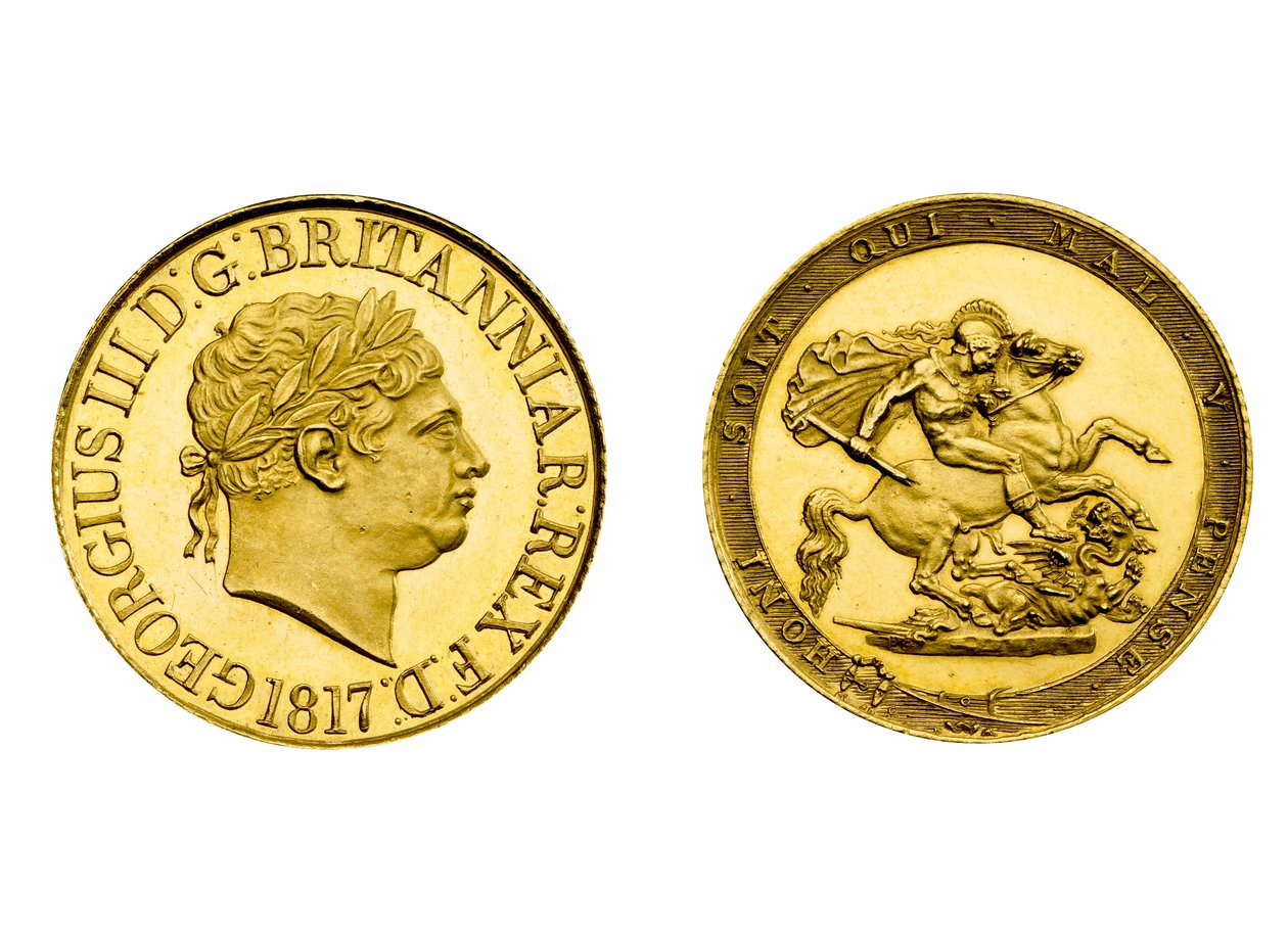 Suverén, 1817 (zlato) od Benedetto Pistrucci
