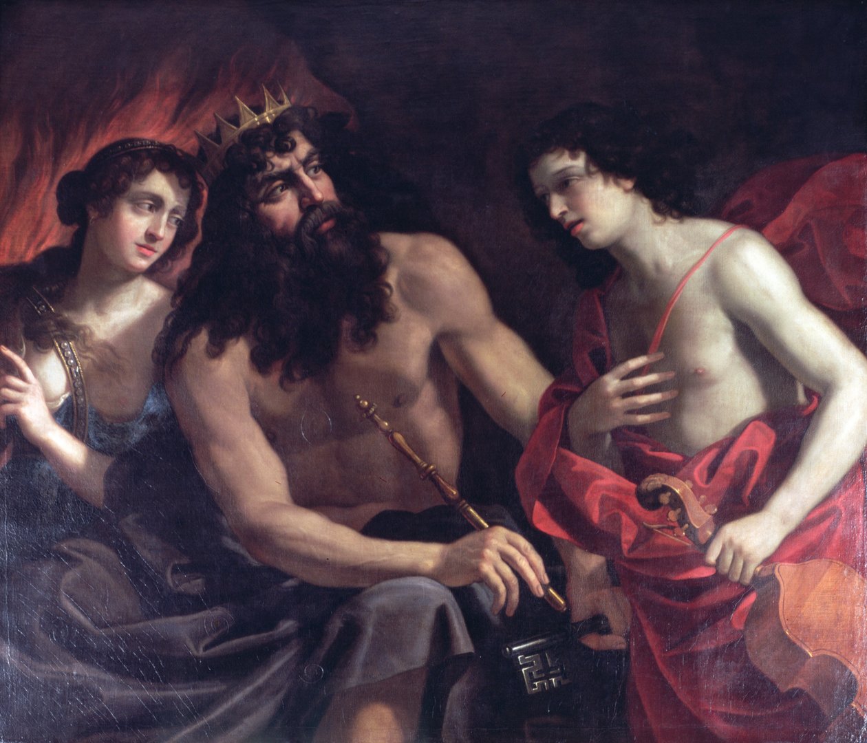 Pluto, Orfeus a Eurydika od Benedetto the Elder Gennari