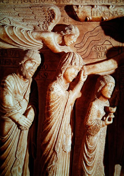Detail Panny z depozice od Benedetto Antelami