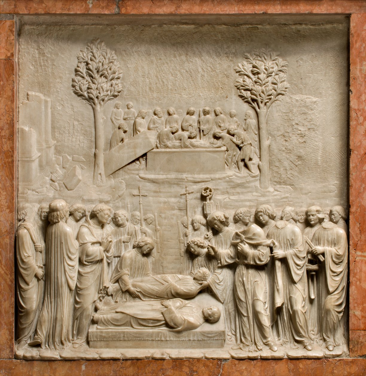 Krypta, Archa svatých Marcellina a Petra Exorcista, Benedict Briosco 1506-08, Pohřeb svatých Marcellina a Petra od Benedetto Briosco