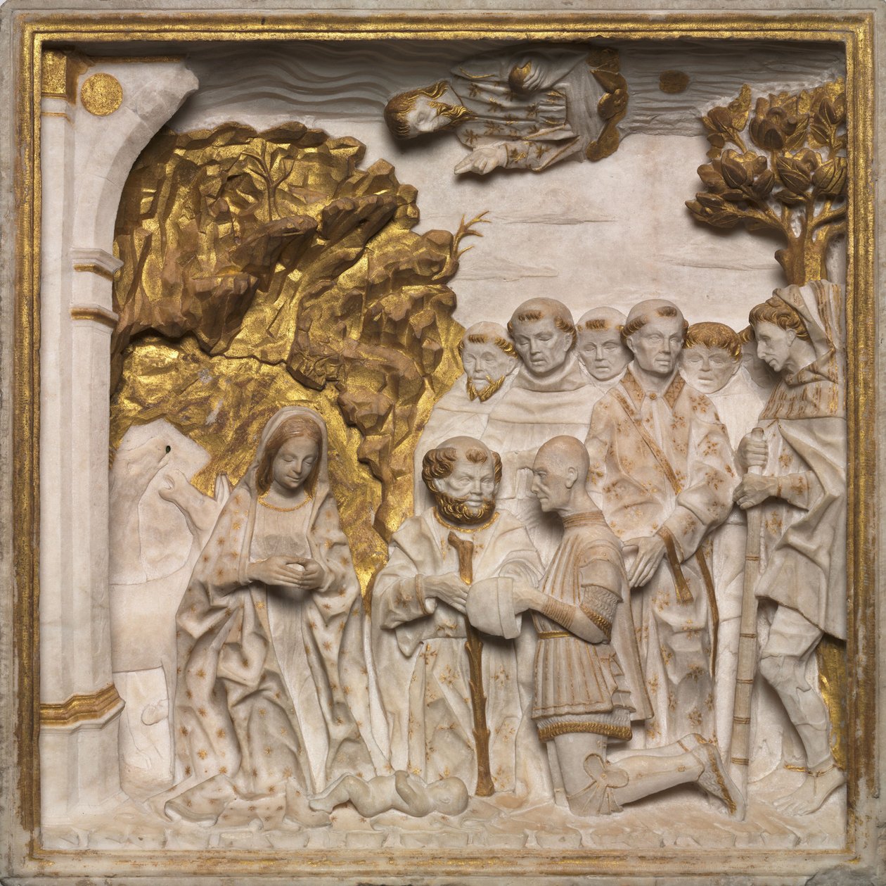 Pier Francesco Visconti, dvůr Saliceto, Adoring the Christ Child, c.1484 od Benedetto Briosco